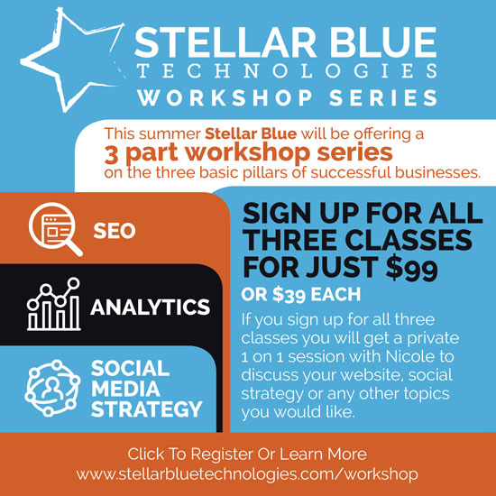Stellar Blue Technologies workshop series graphic