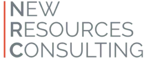 Logo with green text reading "New Resources Consulting" and an adjacent vertical red line on the left.