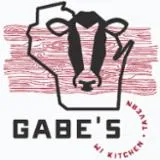 Logo featuring a stylized cow head inside Wisconsin outline, with "GABE'S" and "KITCHEN" text.