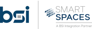 Logos of BSI and Smart Spaces with tagline "Better buildings, together" on a black background.