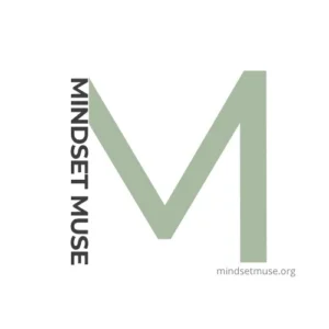 Logo with large green letter "M" and vertical black text "MINDSET MUSE" on white background.
