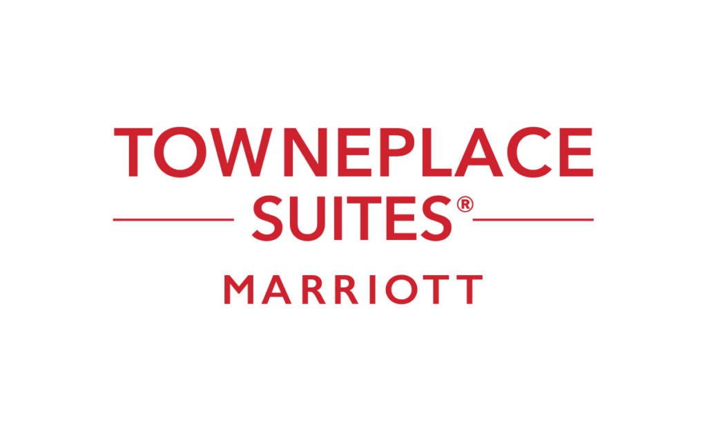 TownePlace Suites Marriott logo in red text on a white background.