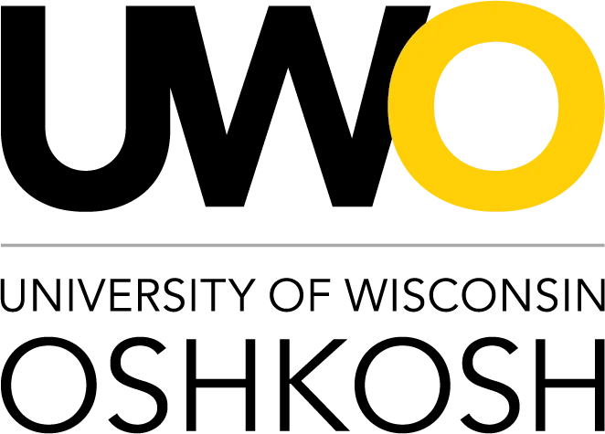 Logo featuring the text "UWO University of Wisconsin Oshkosh" with a yellow letter O.